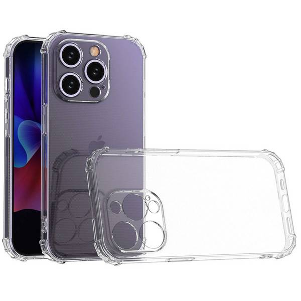 Für Apple iPhone 15 Pro Schock TPU Schutz Handy Hülle Tasche Cover Transparent