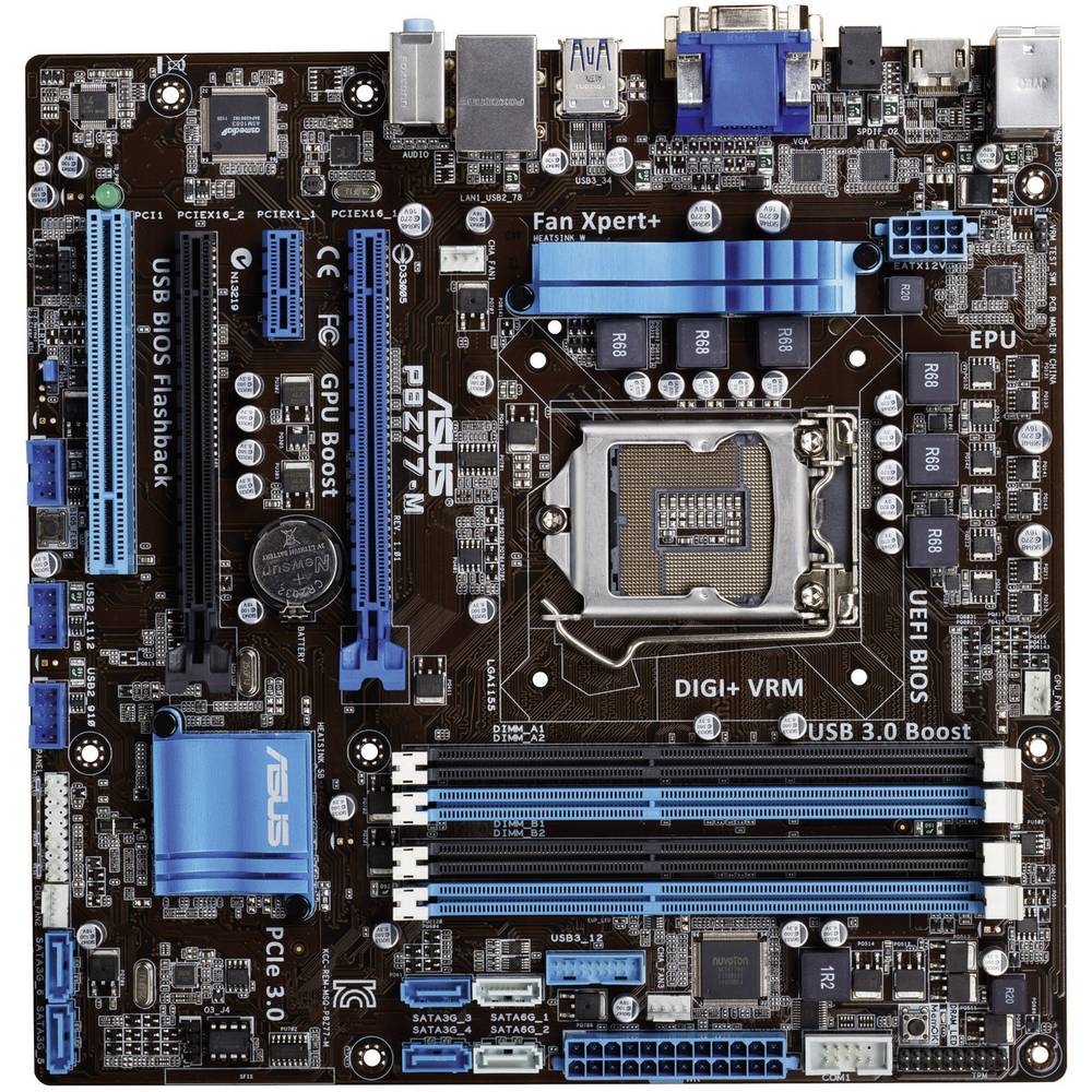 Mainboard Asus P8Z77M PC base Intel® 1155 Form factor MicroATX