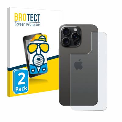 2x BROTECT Schutzfolie für Apple iPhone 15 Pro Max (Rückseite) Folie Matt Entspiegelt