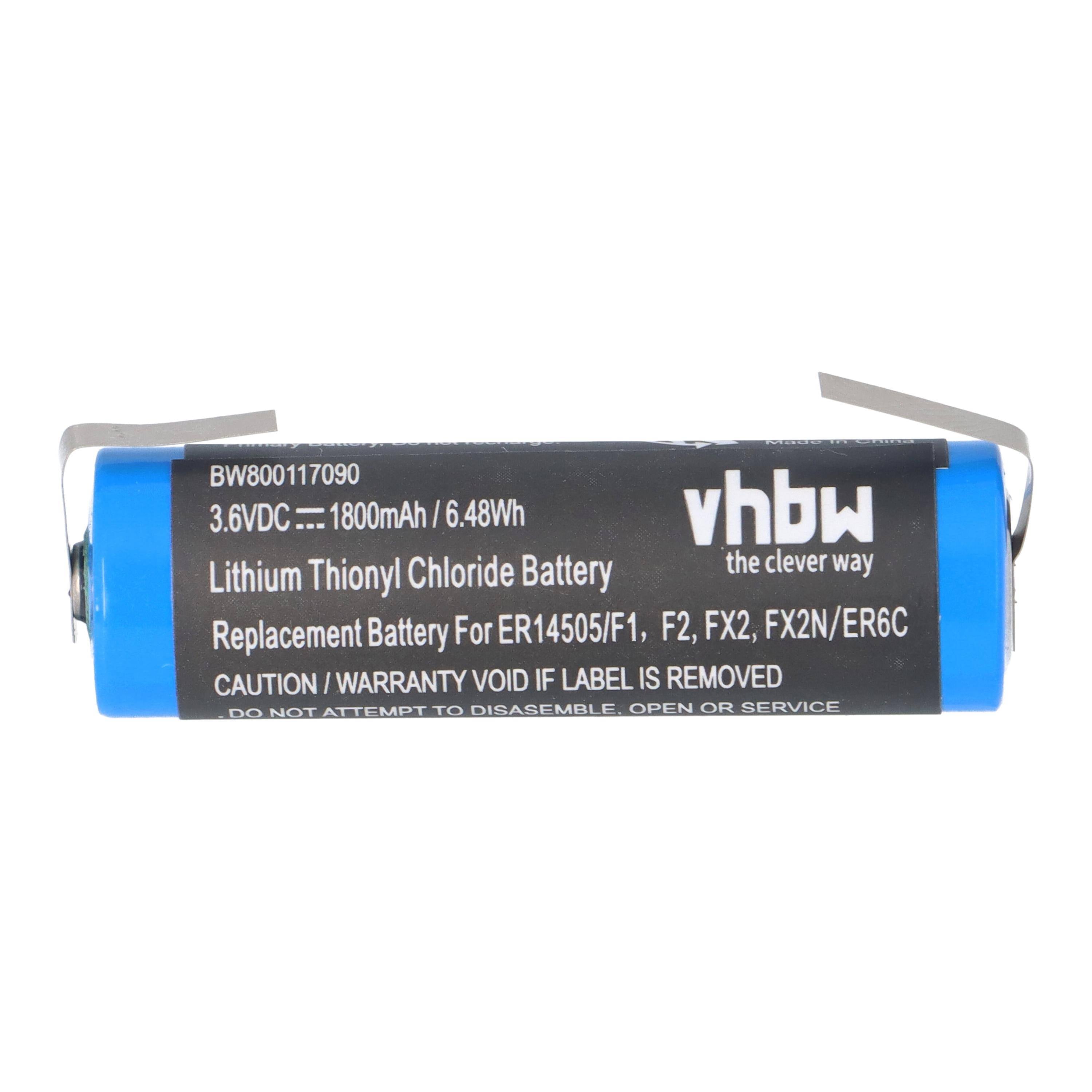 Pufferbatterie 3,6V 1800mAh Li-MnO2 passend für Maxell F1 F2 FX2 FX2N ER6C-1