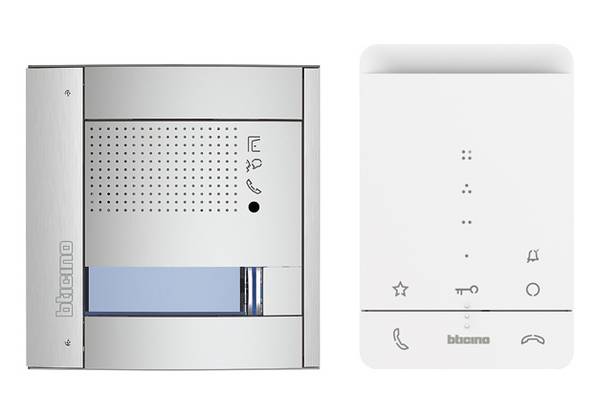 BTICINO, Flex'ONE Audio-Set mit Türstation SFERA (1 & 2 Ruftasten) + CLASSE100 A16E, 364234