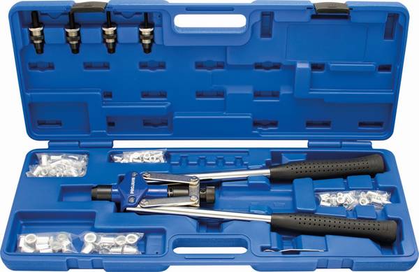 Projahn Profi Blindnietmuttern-Hebelzangen-Set mit Alu-Mutter M4 - M10 im Koffer