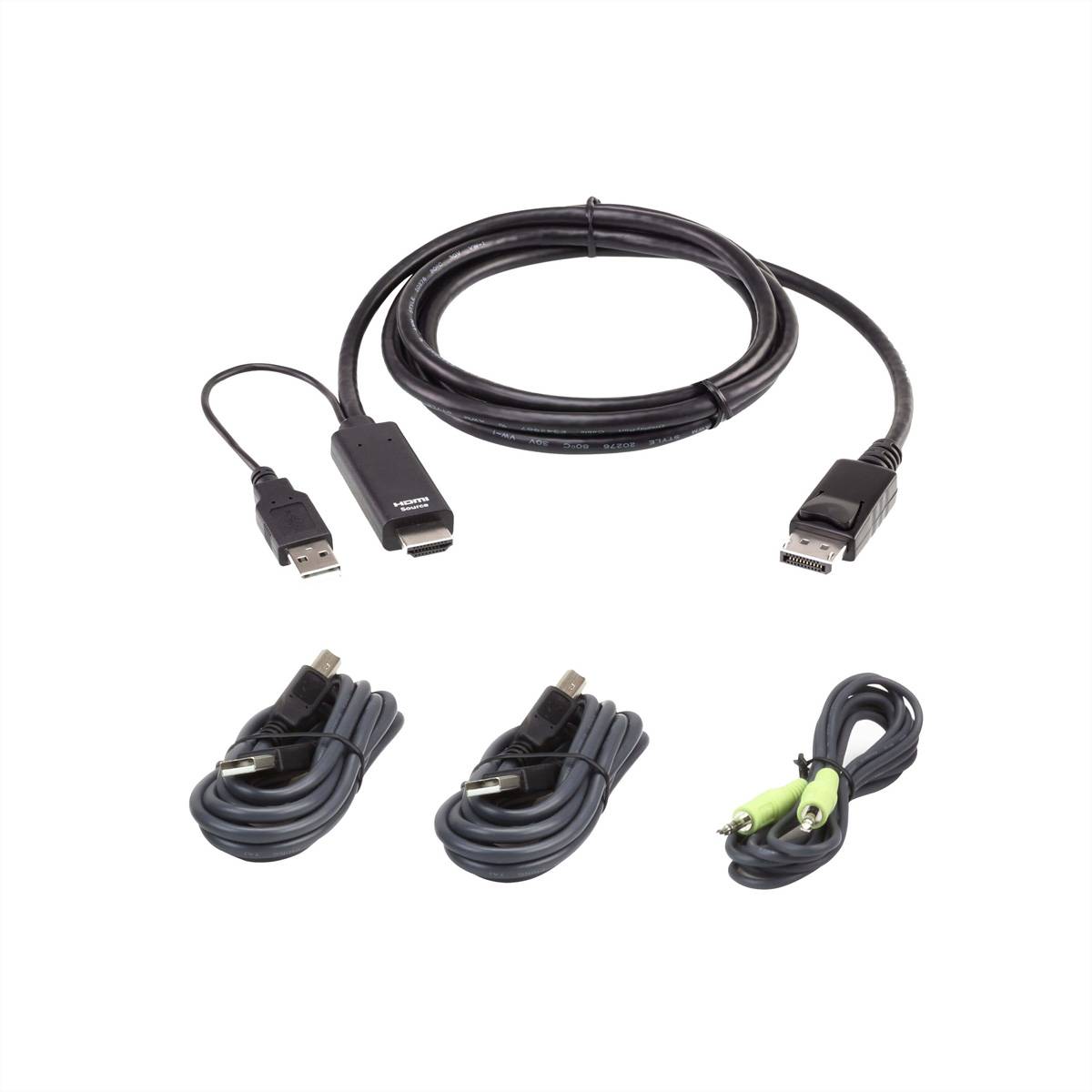 ATEN 2L-7D02UHDPX4 HDMI zu DP KVM KabelKit, True 4K-0