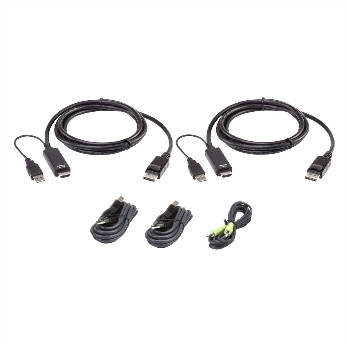 ATEN 2L-7D02UHDPX5 HDMI zu DP KVM KabelKit, True 4K-0