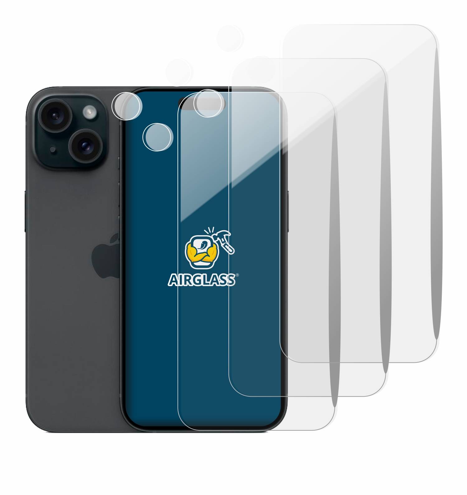 3x BROTECT Schutzglas für Apple iPhone 15 (Display+Kamera) Schutzfolie Panzer Folie Glas Display Schutz klar-1