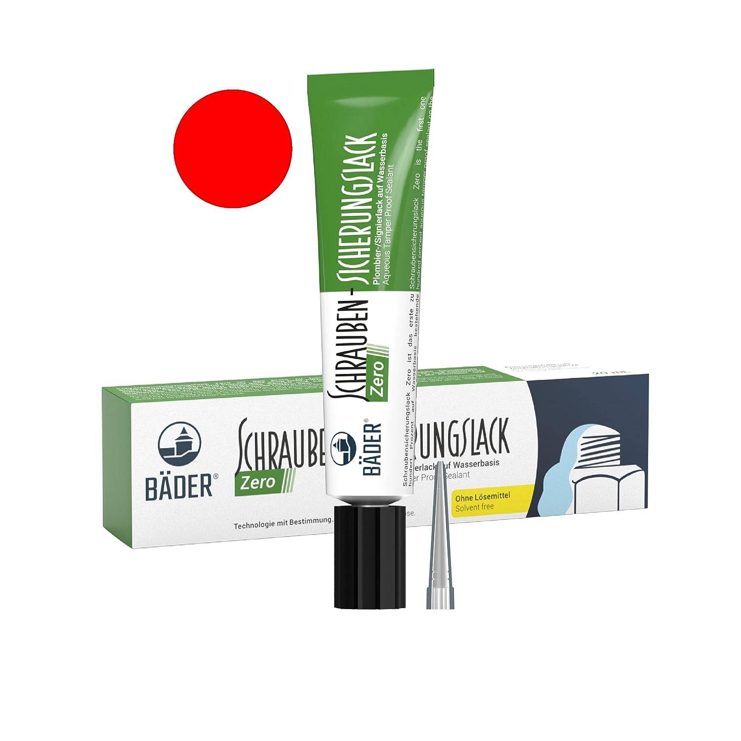 Bäder Schraubensicherungslack Zero Rot 20ml-0