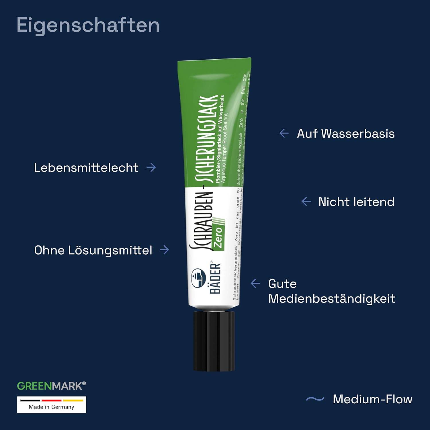 Bäder Schraubensicherungslack Zero Rot 20ml-1