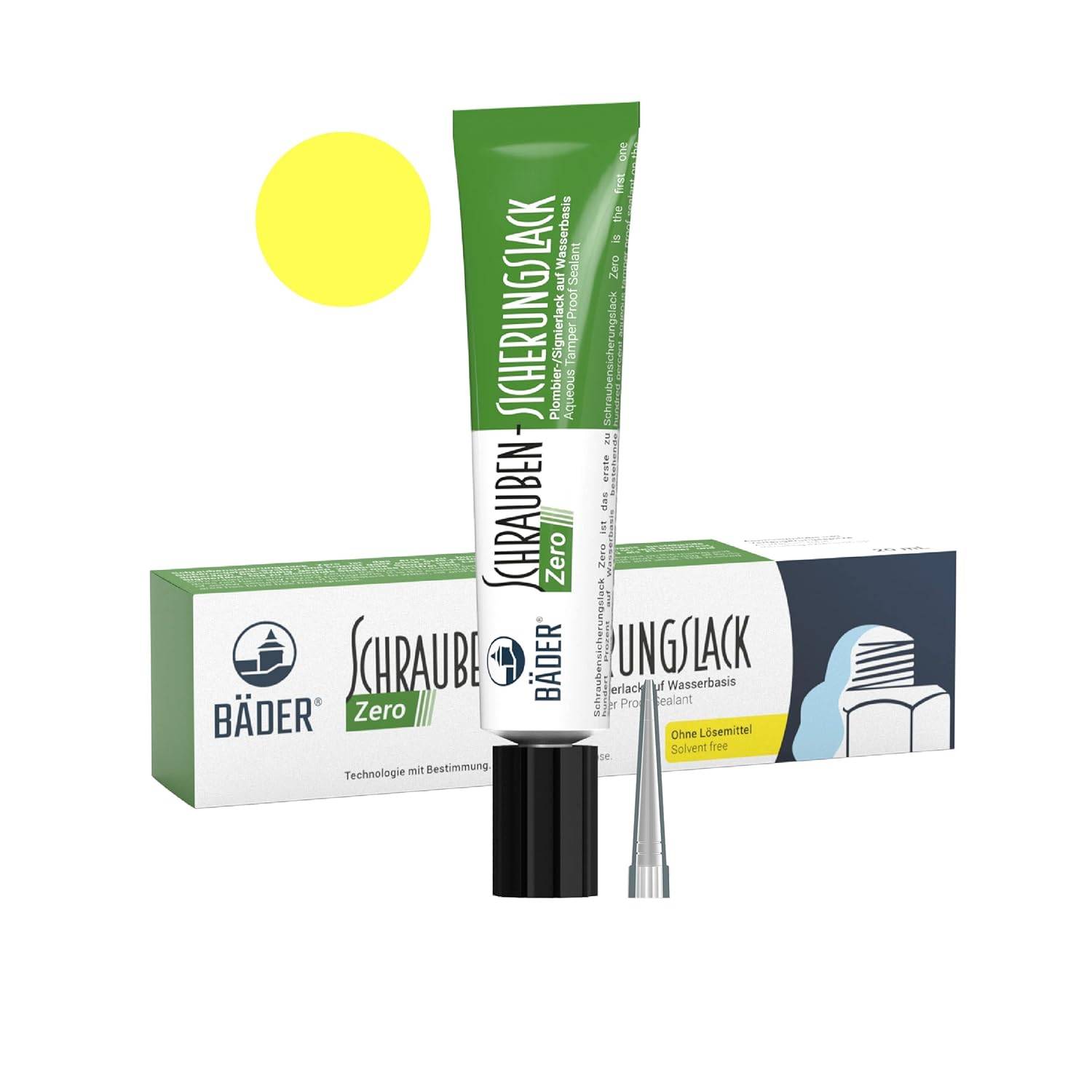 Bäder Schraubensicherungslack Zero Gelb 20ml-0