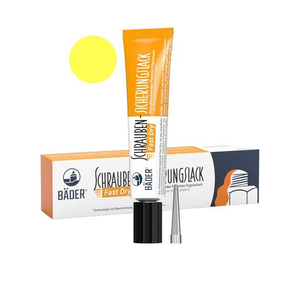 Bäder Schraubensicherungslack Fast Dry Gelb 20ml