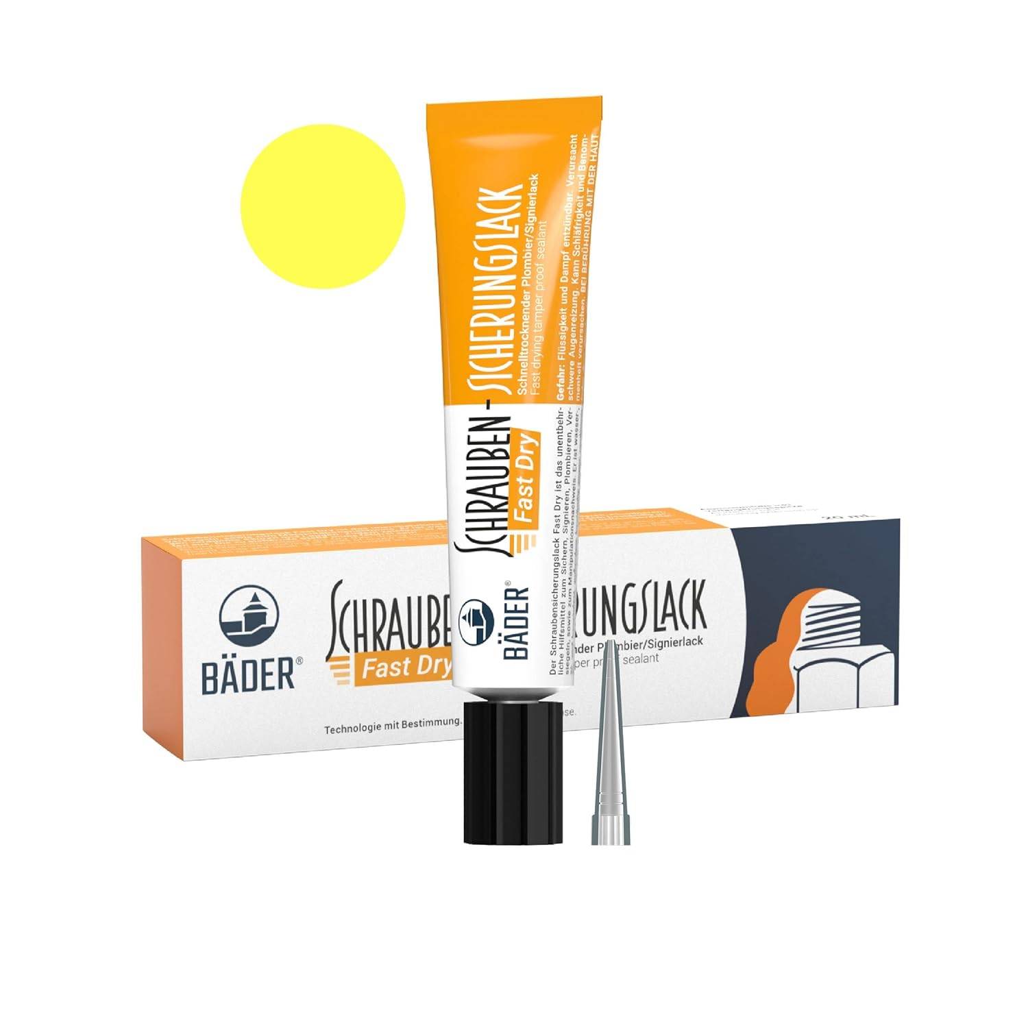 Bäder Schraubensicherungslack Fast Dry Gelb 20ml-0