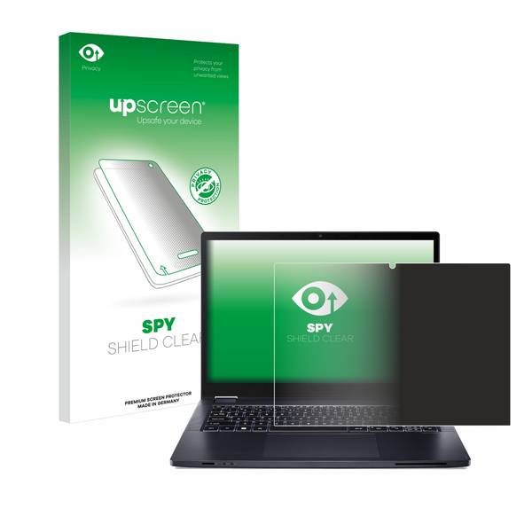 upscreen Blickschutzfolie für Acer TravelMate Spin P4 14" 16:10 Anti-Spy Privacy Blaulichtschutz Sichtschutzfolie