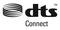 Logo des Unternehmens 'dts Connect' mit stilisiertem, kreisförmigem Symbol links neben dem Markennamen.