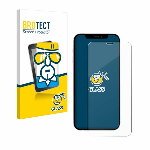 BROTECT Schutzglas für Apple iPhone 12 / 12 Pro Echtglas 9H klar transparent