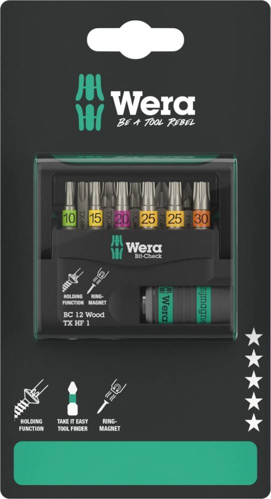 Wera Bit-Check 12 Wood TX HF 1 SB-0