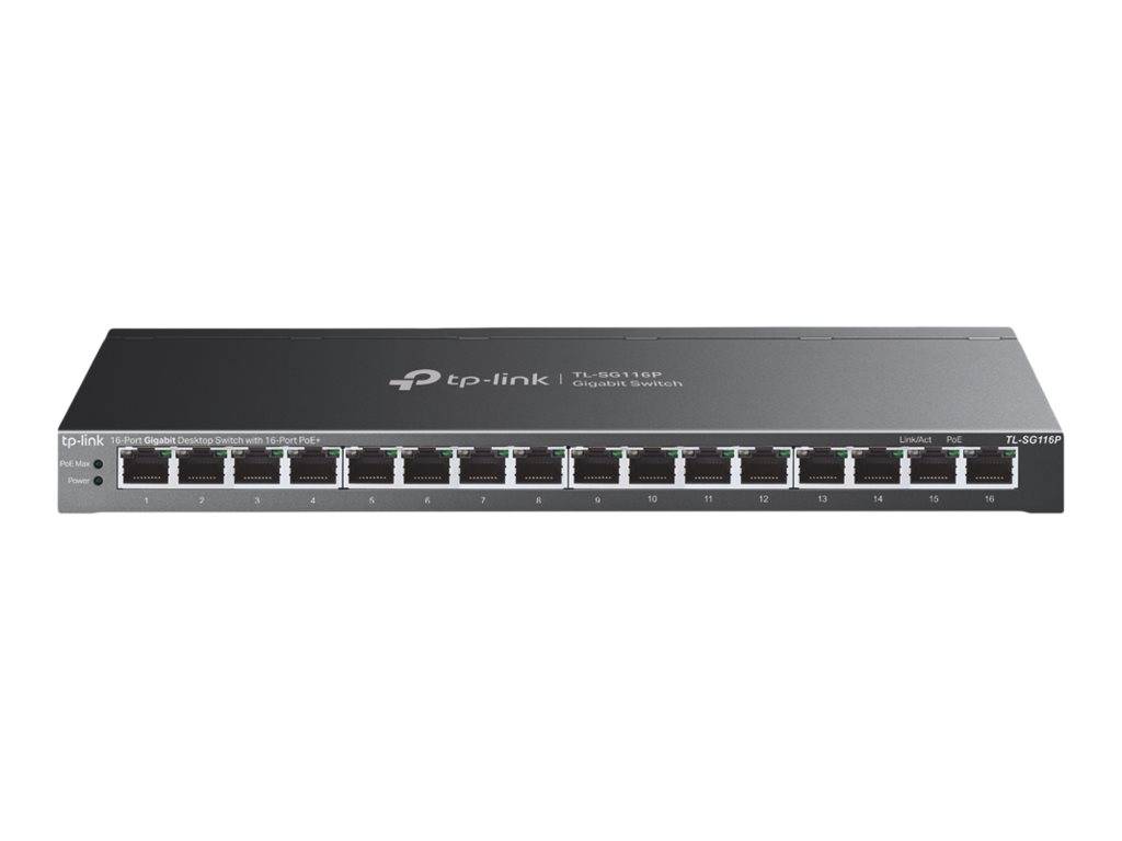 TP-Link TL-SG116P V1 - Switch - unmanaged - 16 x 10/100/1000 (PoE+)-0