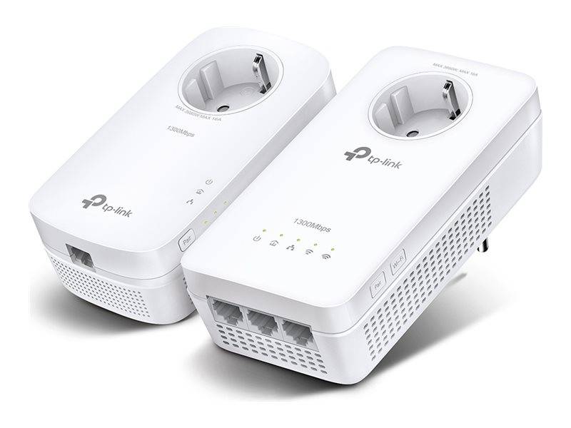 TP-Link TL-WPA1300P KIT V4 - Wi-Fi Kit - Powerline Adapterkit 3-Port-Switch - 1GbE, HomePlug AV (HPAV)-0