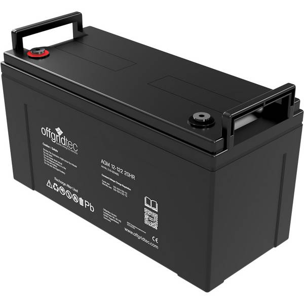Offgridtec® AGM 122Ah 20HR 12V Solar Batterie Akku extrem zyklenfest