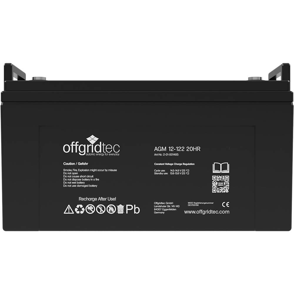 Offgridtec® AGM 122Ah 20HR 12V Solar Batterie Akku extrem zyklenfest-3