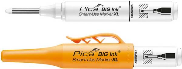 Permanent-Tieflochmarker PICA BIG Ink Smart Use Marker XL 170/52 Farbe weiß Strichstärke 2 - 4 mm