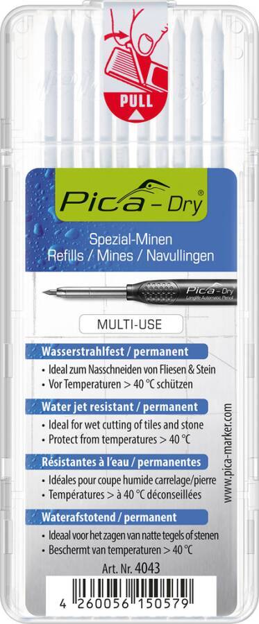 10 X PICA-DRY Ersatzminen-Sets 4043 Ausführung 10 tlg. weiß Inhalt 10x Minen weiß-0