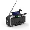 emissimo Notfallradio BT5 Kurbellradio AM/FM/UKW Bluetooth - Powerbank Grau