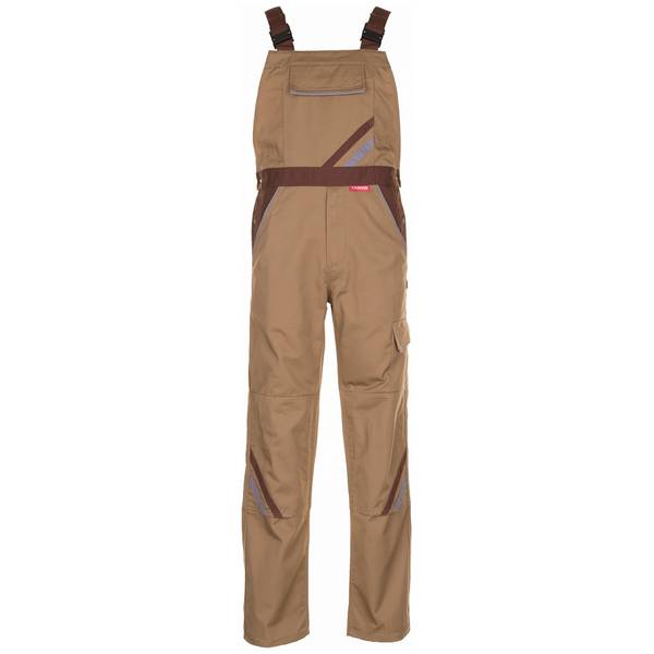 Latzhose Highline, Gr.66,khaki/braun
