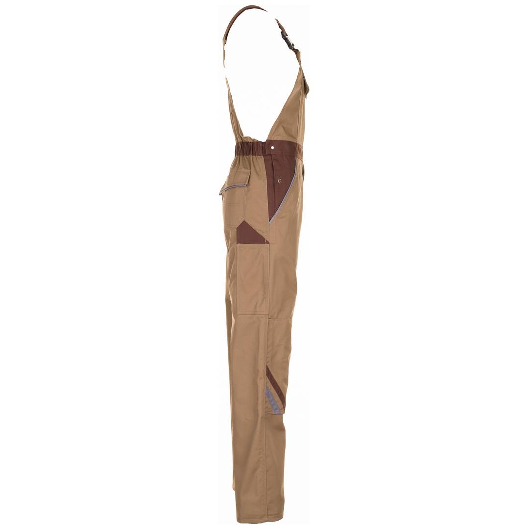 Latzhose Highline, Gr.66,khaki/braun-3