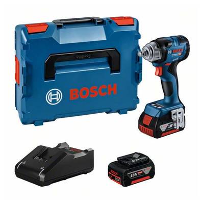 Bosch Professional Bosch Akku-Drehschlagschrauber GDS 18V-330 HC, incl. 2x Akku GBA 5 Ah, Schnellladegerät, L-BOXX