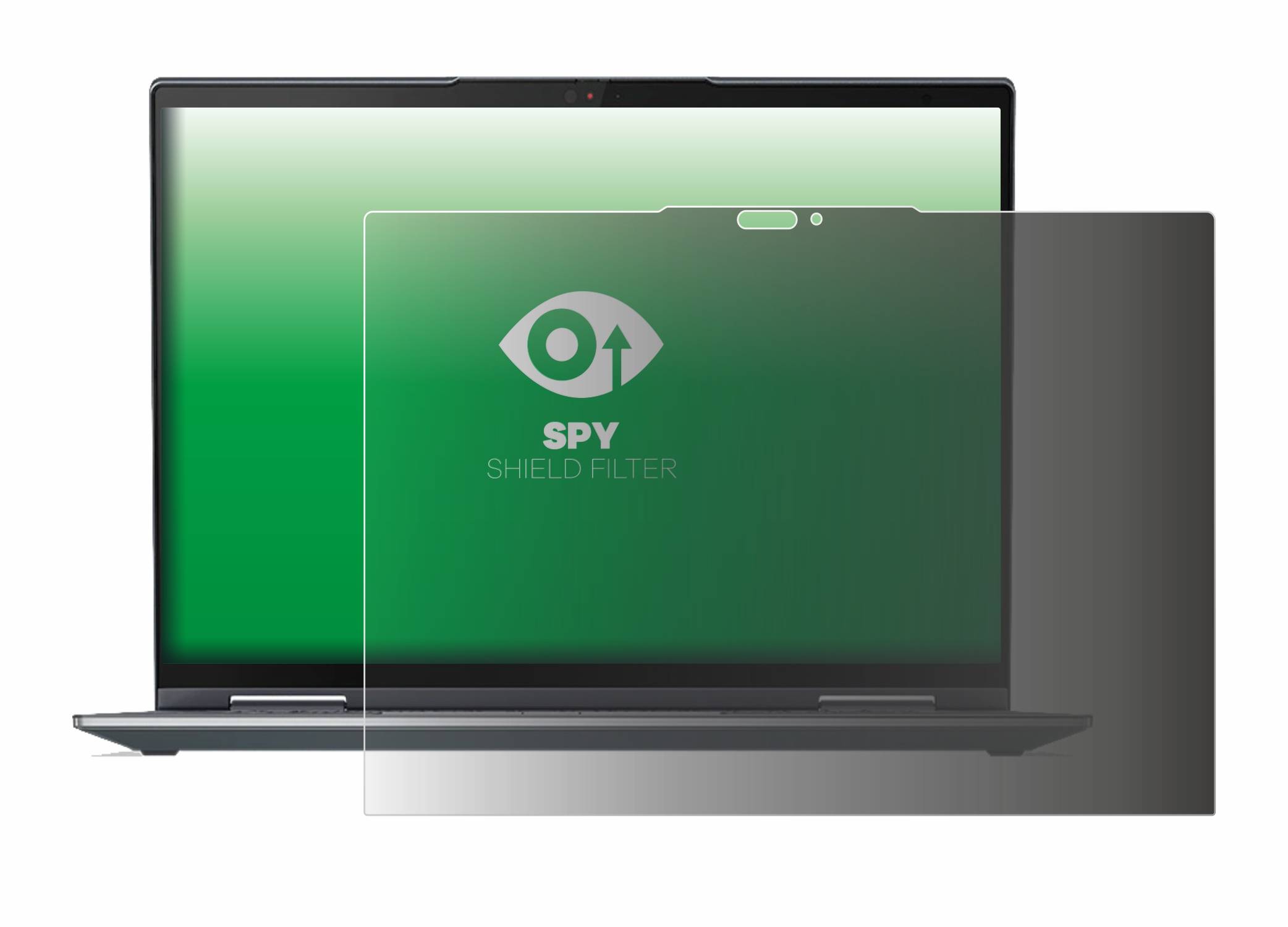 upscreen Blickschutzfilter für Lenovo ThinkPad X1 Yoga Gen 7 Blaulichtfilter Sichtschutz Privacy Anti Spy abnehmbar-2