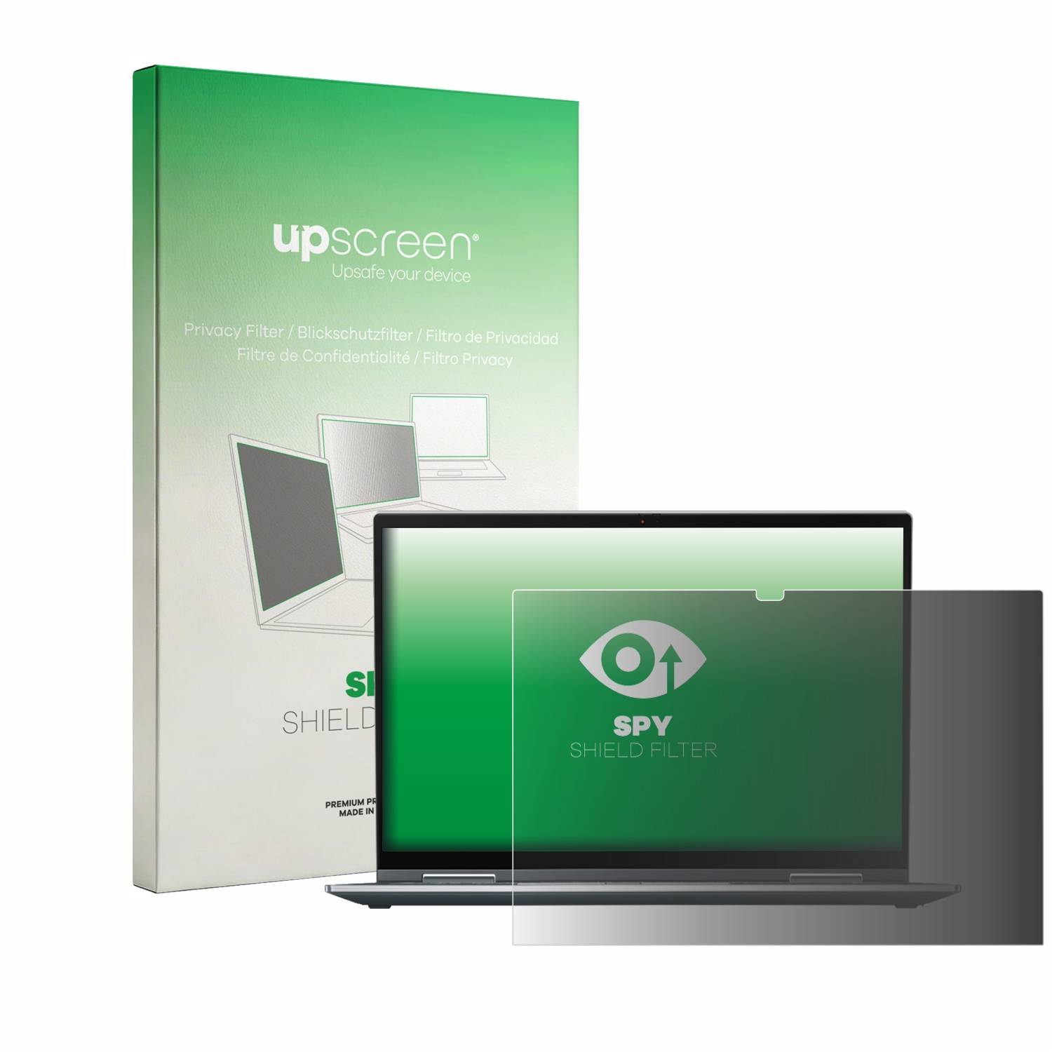 upscreen Blickschutzfilter für Lenovo ThinkPad X1 Yoga (6. Gen.) Blaulichtfilter Sichtschutz Privacy Anti Spy abnehmbar-0
