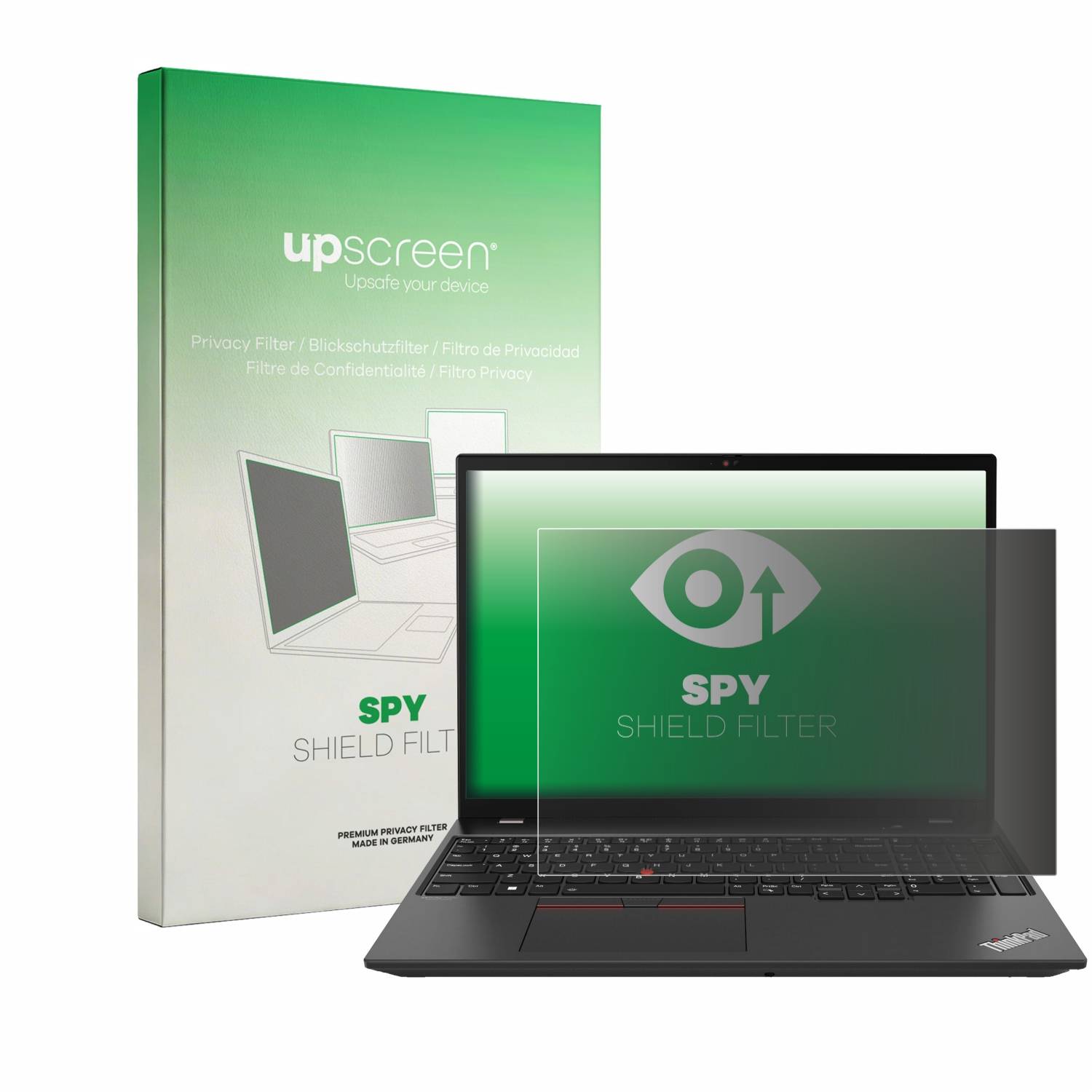 upscreen Blickschutzfilter für Lenovo ThinkPad T16 Gen 1 16" Blaulichtfilter Sichtschutz Privacy Anti Spy abnehmbar-0