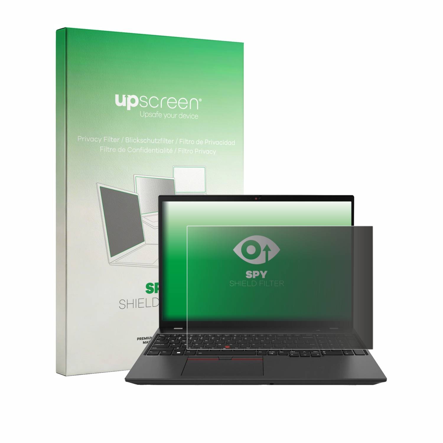 upscreen Blickschutzfilter für Lenovo ThinkPad T16 Gen 1 16" Blaulichtfilter Sichtschutz Privacy Anti Spy abnehmbar-0
