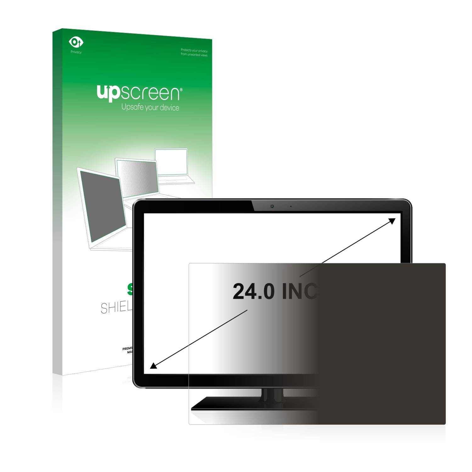 upscreen Blickschutzfilter für 61 cm (24 Zoll) Displays 532 x 299 mm-0