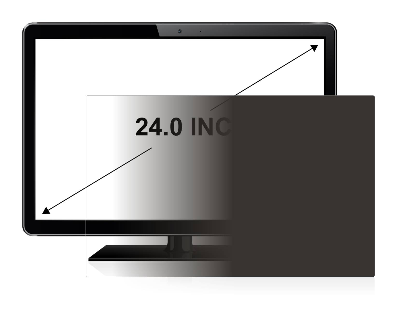 upscreen Blickschutzfilter für 61 cm (24 Zoll) Displays 532 x 299 mm-4