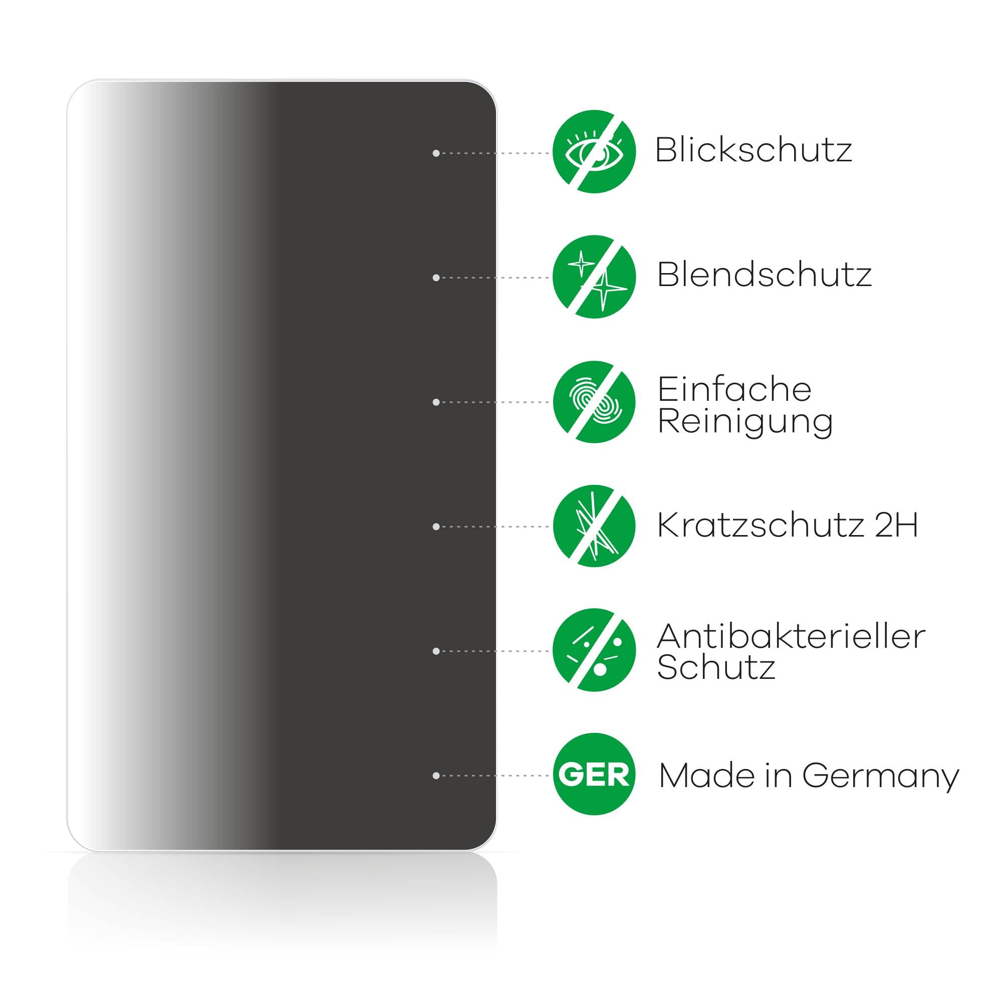 upscreen Blickschutzfilter für Dell P2422H Blaulichtfilter Sichtschutz Privacy Anti Spy abnehmbar-4