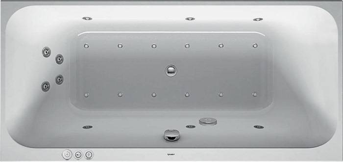 Duravit Rechteck-Whirlwanne HAPPY D.2 260 l 190x90 we 2 RS Combi-Syst P