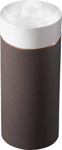 VB Waschtisch mit Säule Octagon 4170 Jet Black Leather-0
