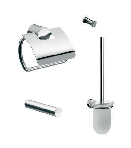 Emco WC-Set RONDO 2 Papierhlt, Bürstengrt, Res.RH, Haken chr-1