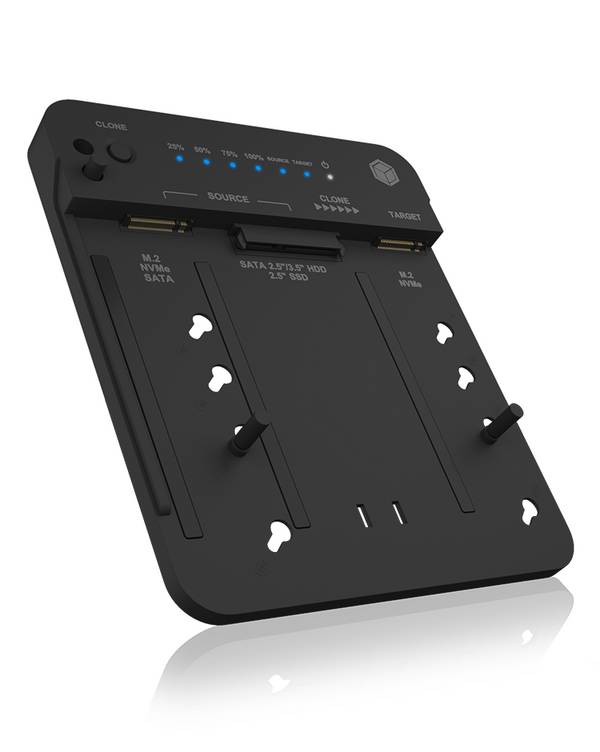 IB-2913MCL-C31, 2-fach Docking- und Klonstation für M.2 NVMe/SATA & 2,5"/3,5" SATA zu M.2 NVMe SSDs