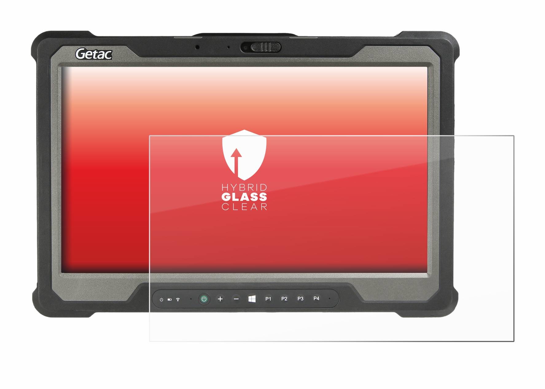 upscreen Hybrid Glass Clear Premium Schutzglas Folie für Getac-1