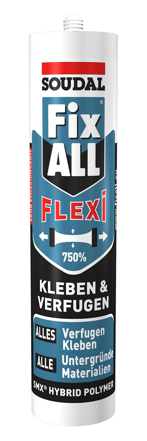 Soudal 105593 Fix ALL FLEXI Kleb- und Dichtstoff Montagekleber Baukleber auf SMX Hybrid Polymer Basis - 470g weiß-0