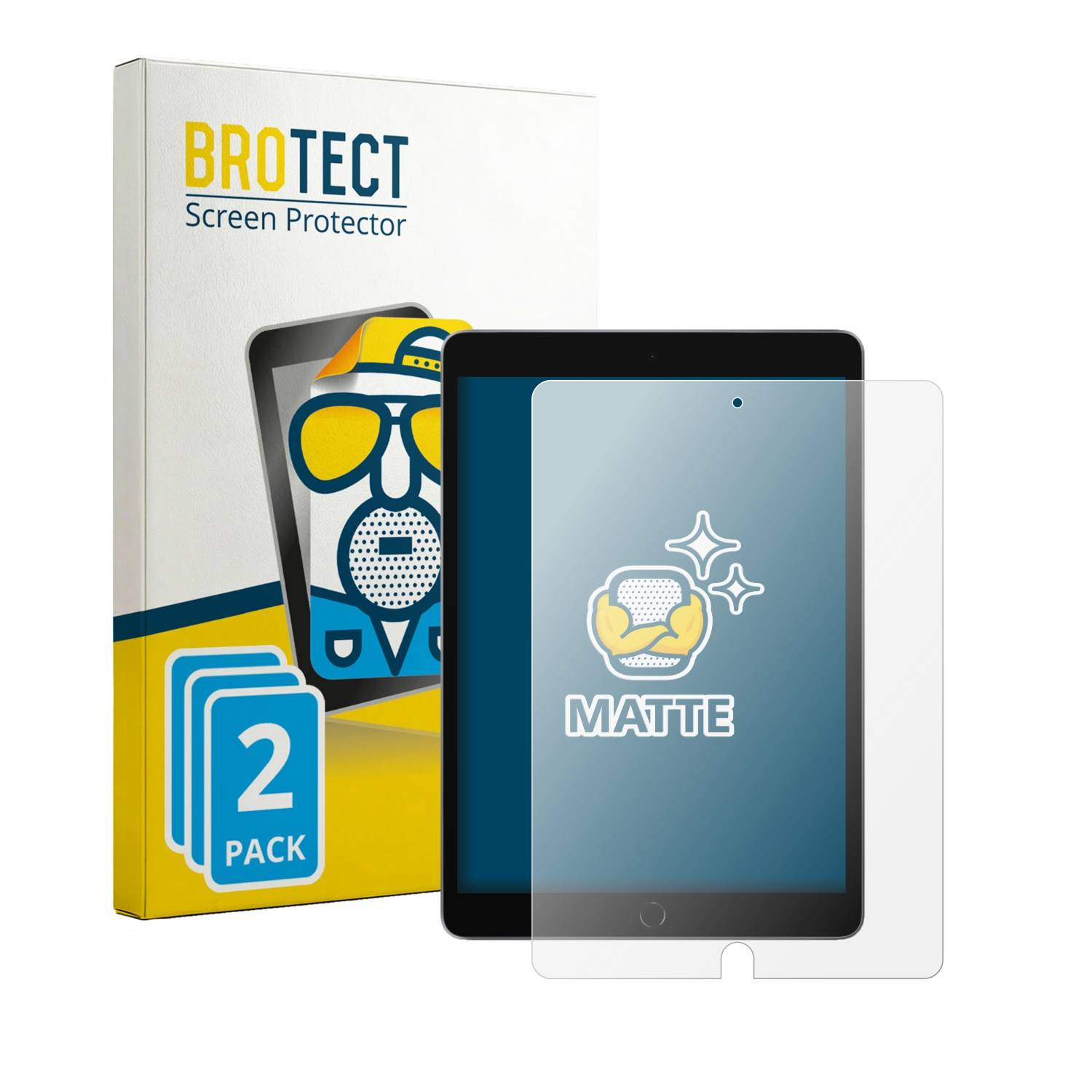 2x BROTECT Schutzfolie für Apple iPad 10.2" WiFi 2021 / WiFi Cellular 2021 Folie Matt Entspiegelt-0