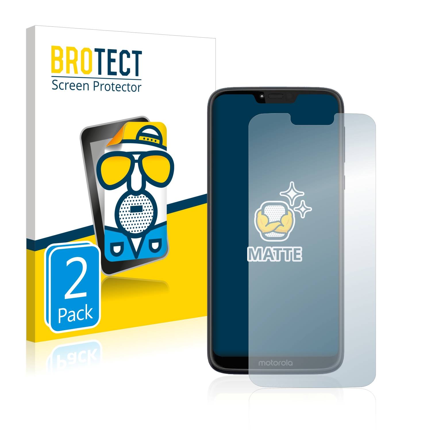 2x BROTECT Schutzfolie für Motorola Moto G7 Power Folie Matt Entspiegelt-0