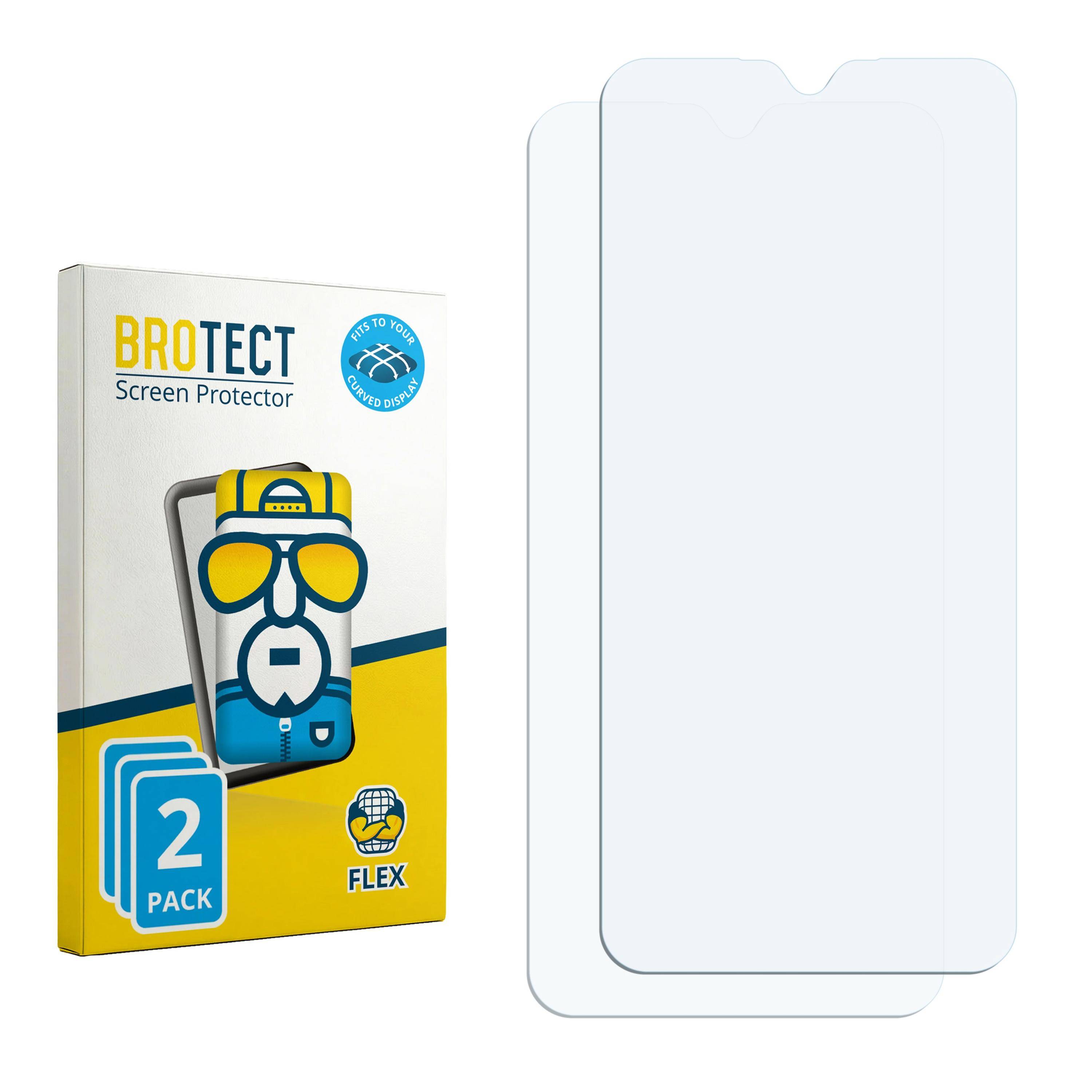 2x BROTECT Flex Fullscreen Schutzfolie für Samsung Galaxy A23 5G Full-Screen 3D Curved Transparent-1