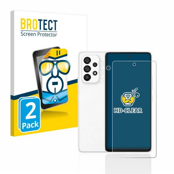 2x BROTECT Schutzfolie für Samsung Galaxy A53 5G (Display+Kamera) Folie Klar Transparent