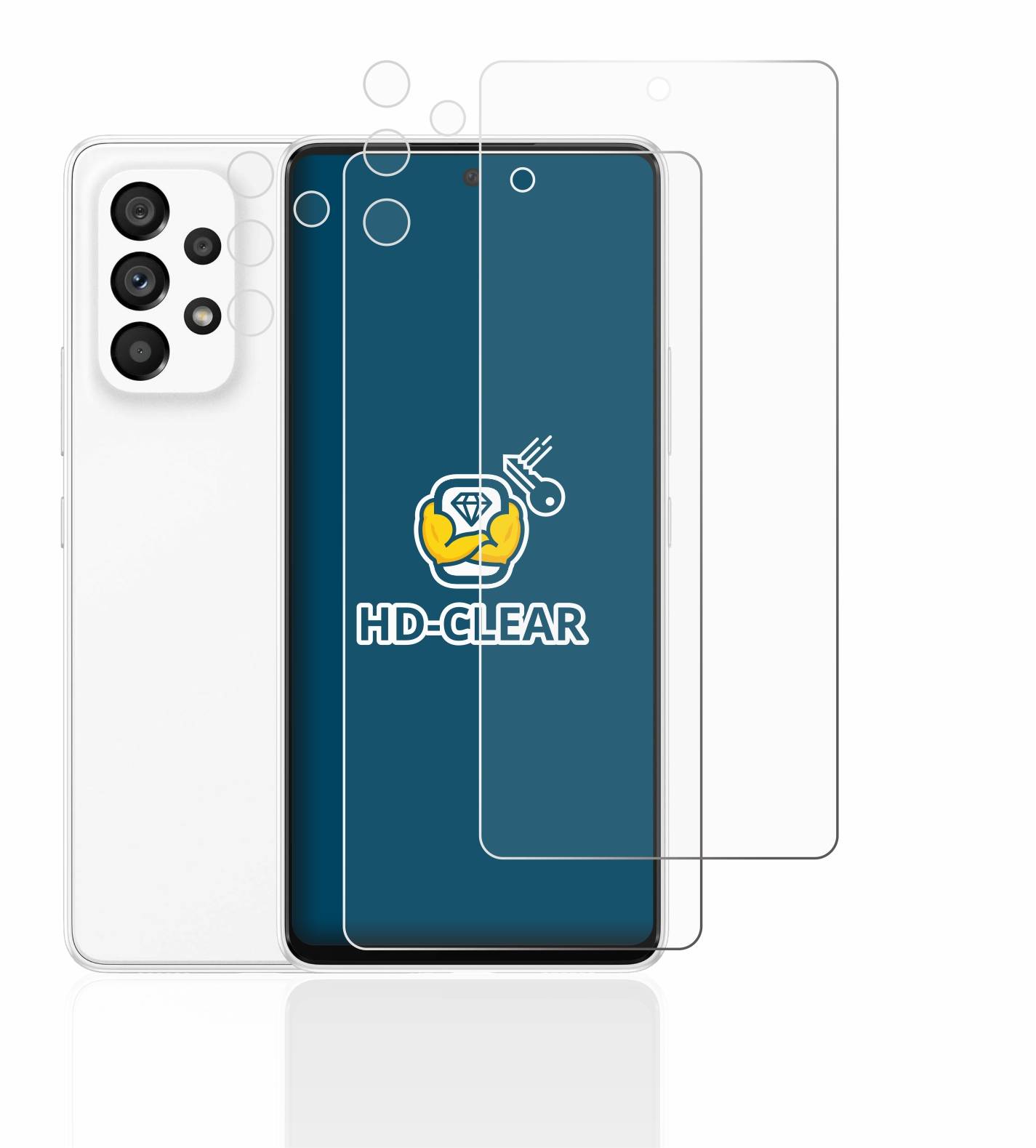 2x BROTECT Schutzfolie für Samsung Galaxy A53 5G (Display+Kamera) Folie Klar Transparent-1