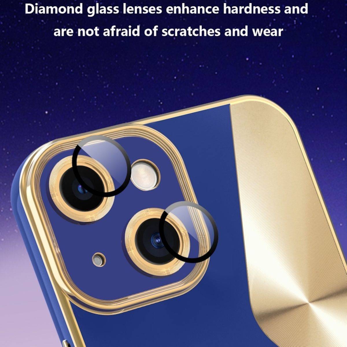 Für Apple iPhone 15 Electroplating Silikon TPU Handy Hülle mit Kamera Schutz Weiß-1