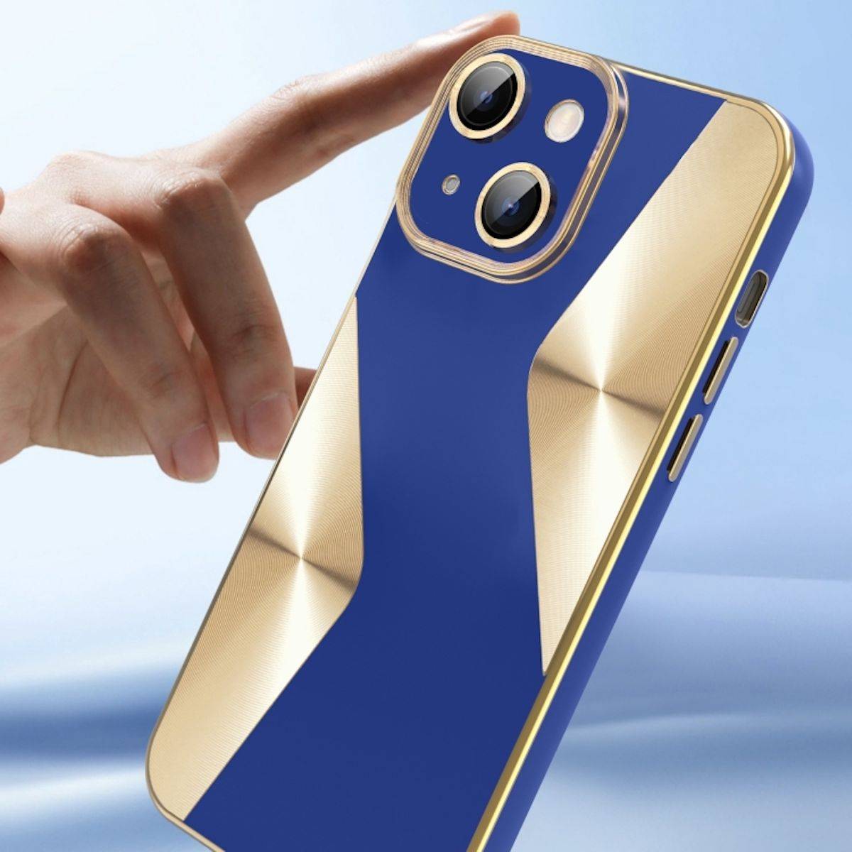 Für Apple iPhone 15 Electroplating Silikon TPU Handy Hülle mit Kamera Schutz Weiß-2