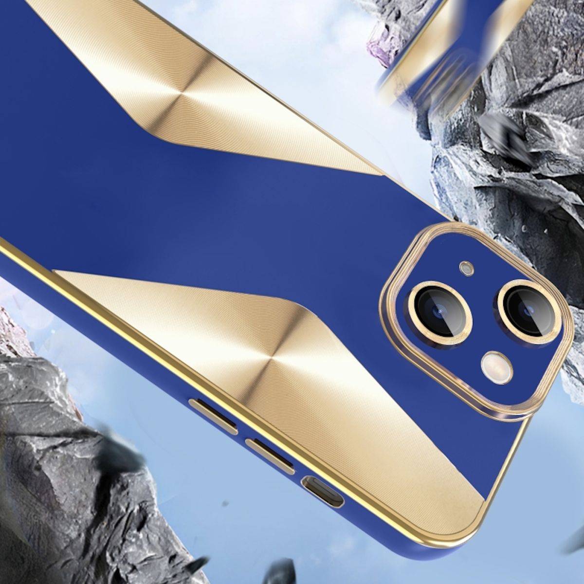 Für Apple iPhone 15 Electroplating Silikon TPU Handy Hülle mit Kamera Schutz Weiß-3