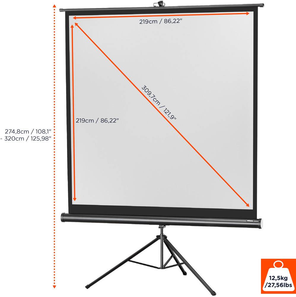 celexon Stativleinwand Economy 219 x 219 cm-1